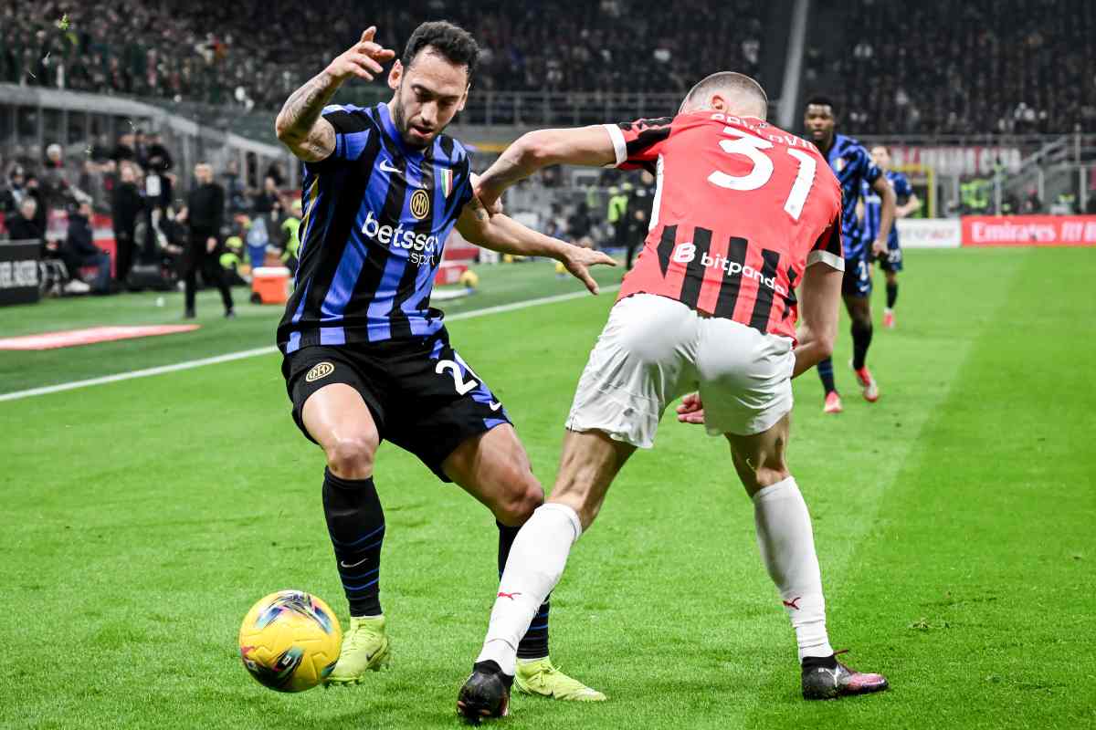 calhanoglu contro pavlovic nel derby